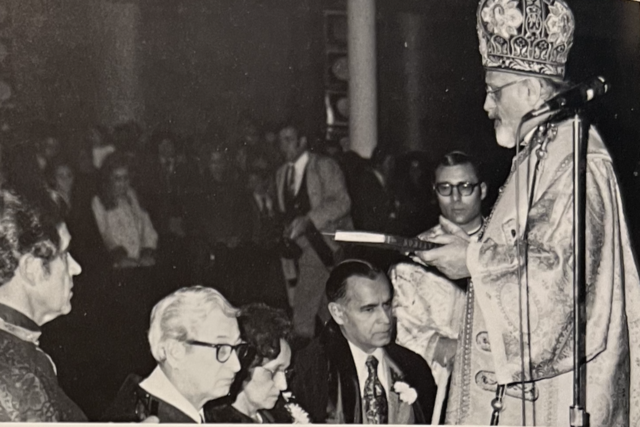 Installation of George Pakuris, Sophia Karambelas, and George Mihos as Archons Depoutatoi