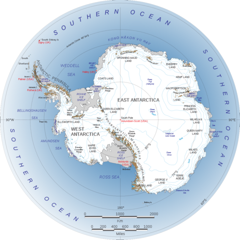 Map of Antarctica