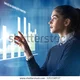 Modern business woman using innovative 600w 535158937