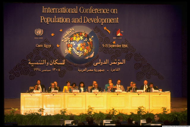 Conferencia Internacional sobre poblacion y desarrollo en El Cairo, Egipto