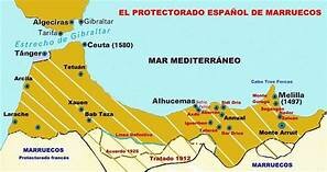 Protectorado de España y Francia sobre Marruecos.