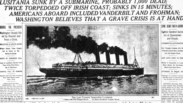 Lusitania sunk