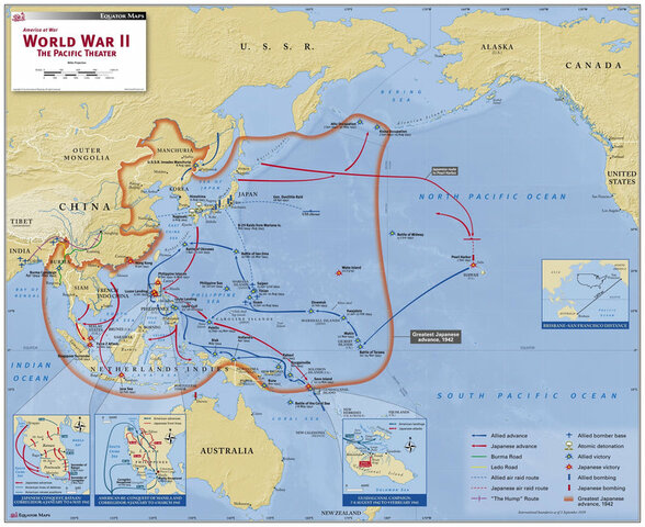 Start of the war in Pacific Theater