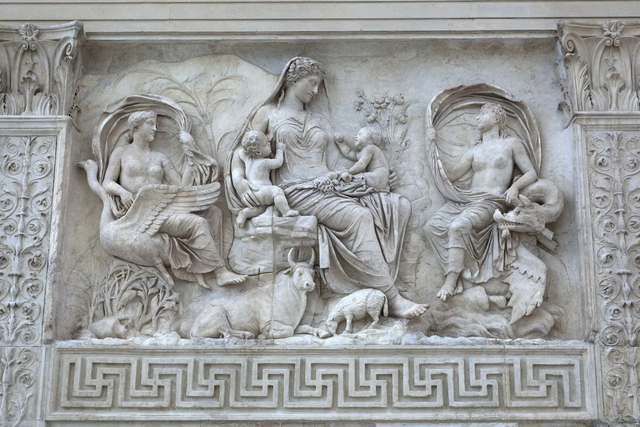 A massive altar the Ara Pacis is completed