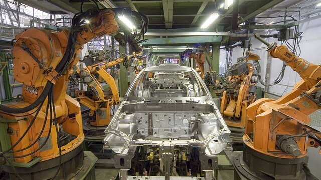 Robots industriales a gran escala