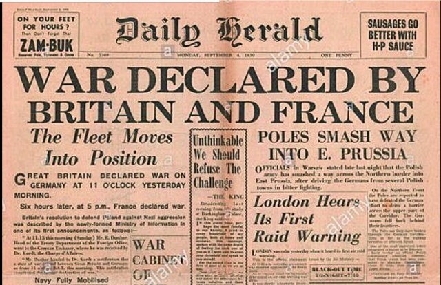 Britain and France declare war on Germany