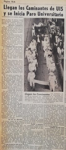 La marcha de los estudiantes, 1964. Un hito del movimiento estudiantil en Colombia.