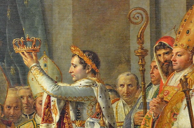 Napoleon crowns himself emperor.