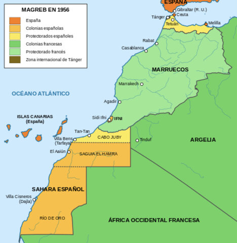Protectorado de España y Francia sobre Marruecos (marzo)