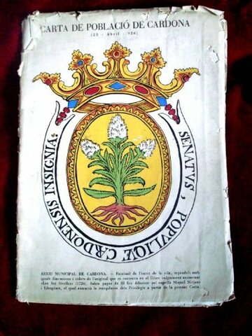 Carta de población de Cardona