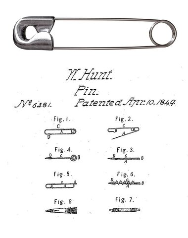 Walter Hunt inventa o imperdible moderno