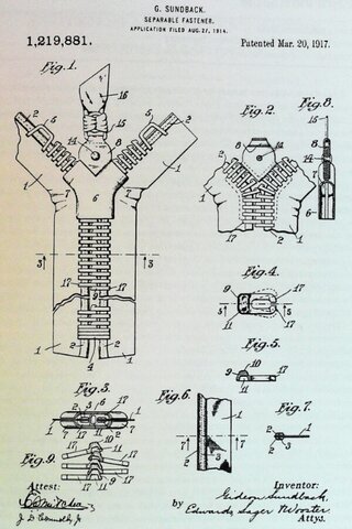 Elias Howe patentou o predecesor da cremalleira
