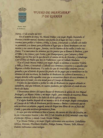 Carta puebla de Brañosera