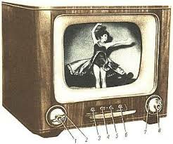 Televisión en blanco y negro.