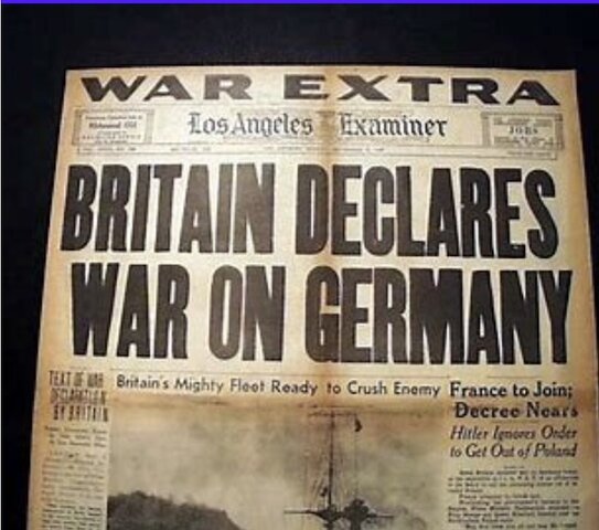 Britain and France declare war on Germany