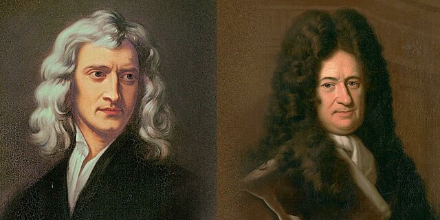 Isaac Newton y Gottfried Wilhelm Leibniz