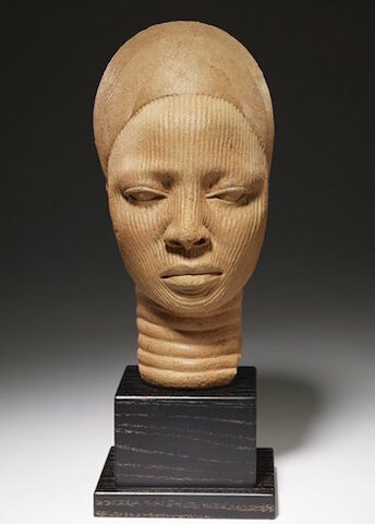 A Yoruba Shrine Head from Nigeria, Africa - Terracotta