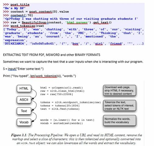 Natural language processing notes
