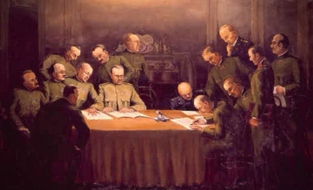 Austria firma el Armisticio