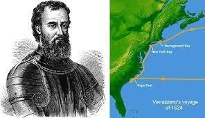 Verrazano sighted land of Cape fear