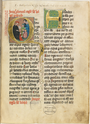 Regla de san Benito: Fija normas extensas sobre las lecturas sagradas.