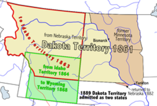 Becomes Dakota Territory