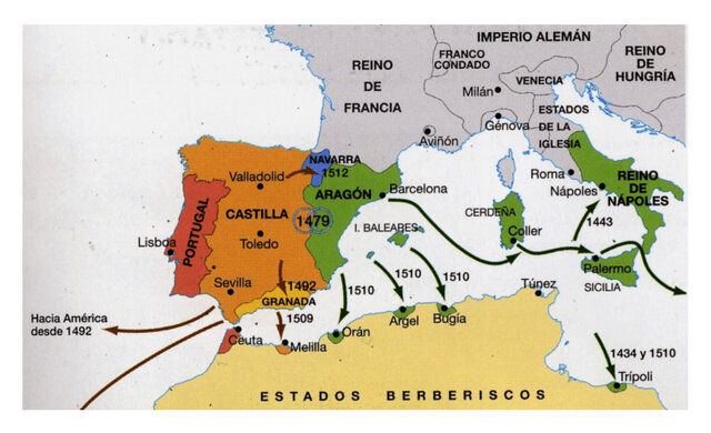 Expansion of Castilla in Northen Africa