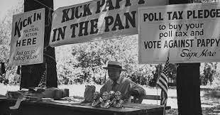 Poll tax becomes a requirement for voting.