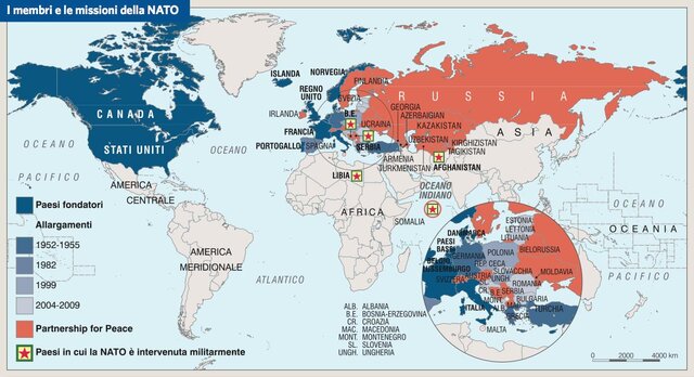 La NATO annette Lettonia, Estonia, Lituania, Romania, Bulgaria e Slovacchia