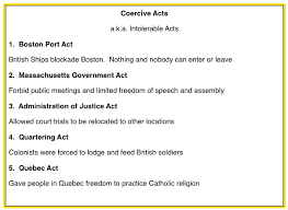 The Intolerable Acts