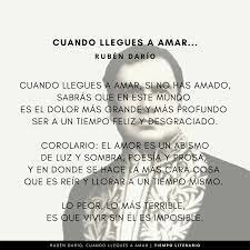POESÍA Cuando llegues a amar - Rubén Darío