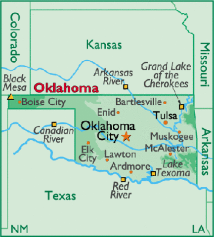 Region was divided into Indian Territory and Oklahoma Territory