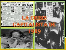 Cae la bolsa de Nueva York.  Crisis del capitalismo.