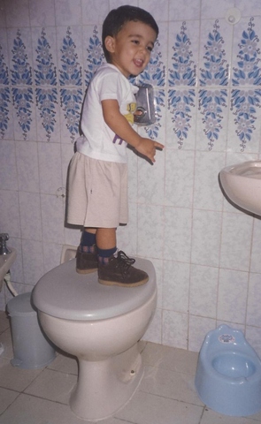 a bangunçar en el cuarto de baño