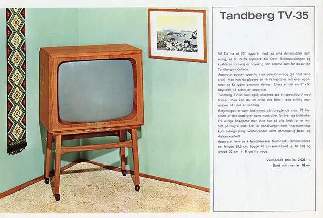 De første fjernsynsbildene blir vist offentlig i Norge