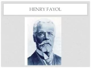 HENRI FAYOL