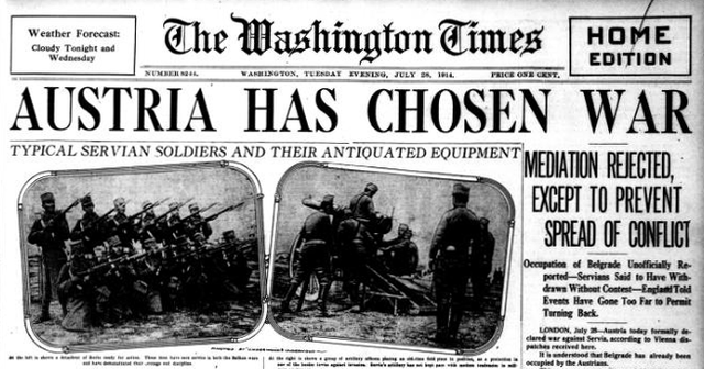 DECLARACIÓN GUERRA DE AUSTRIA A SERBIA