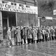 Men line food chicago great depression illinois