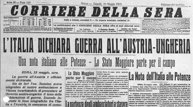 ITALIA ENTRA EN LA GUERRA