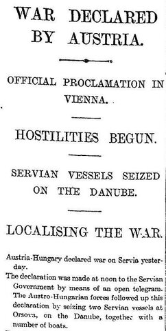 Austria Declares War on Serbia