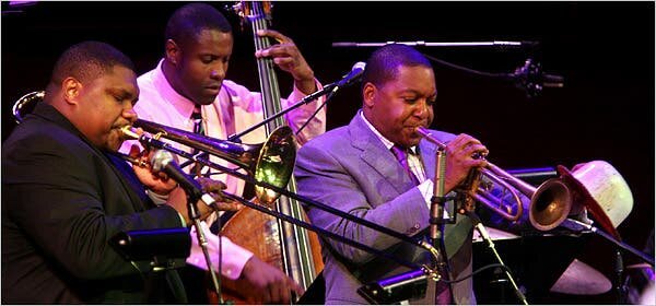 Plays with Wynton Marsalis