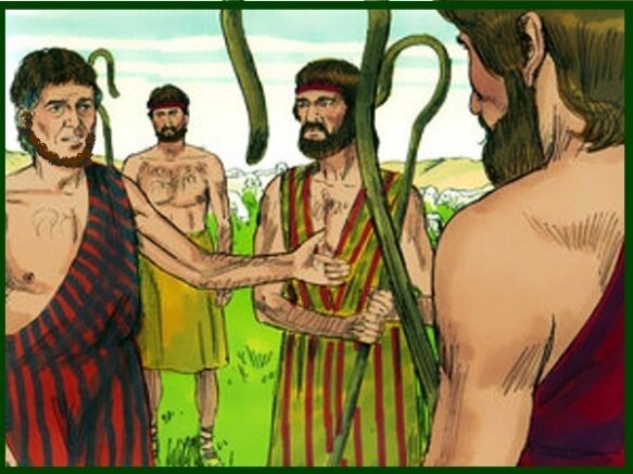 Jacob sirve a Labán por Raquel y Lea