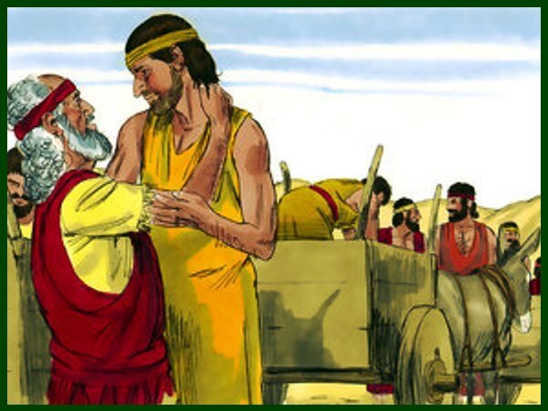 Los hermanos de José regresan con Benjamín