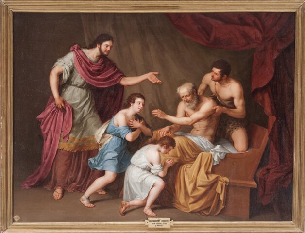 Jacob bendice a Efraín y a Manasés