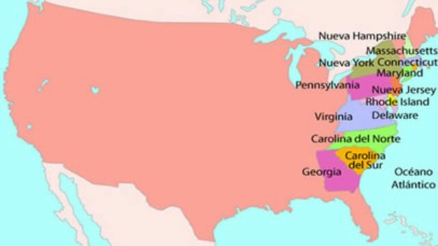 Colonización de las 13 Colonias (EUA) por INGLATERRA