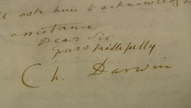 Darwin escribe una carta a Lyell