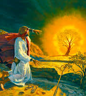 Moises y la zarza ardiente