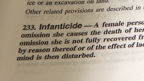 The law against infanticide was created