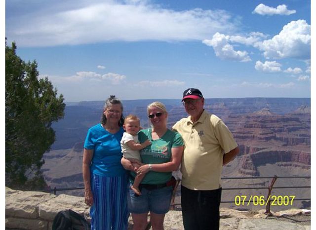 1 old man, 2 women, and a baby headed West