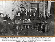 Tratado Urrutia-Thompson, entre Colombia y Estados Unidos, para mejorar relaciones tras la perdida de Panamá.50​